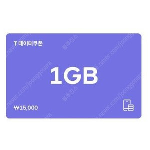 SKT 데이터쿠폰 1GB 팔아요 (표준요금제 가능, 유효기간 등록 후 1년)