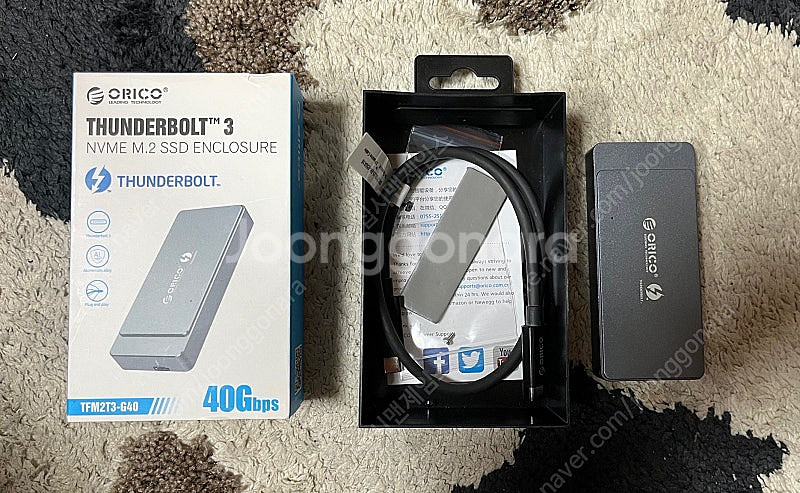 Orico 오리코 ssd 인클로저(40gbps 썬더볼트...--0