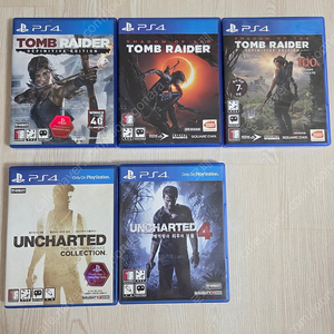 PS4 툼레이더, 언차티드1-4
