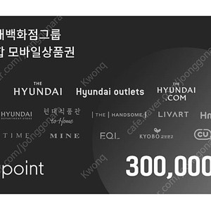 현대백화점 모바일교환권 30만원 상품권 현대 모바일상품권