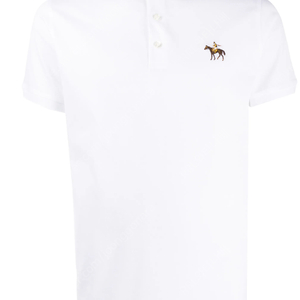 랄프로렌 퍼플라벨 로고 카라티 블랙.화이트 -size M-