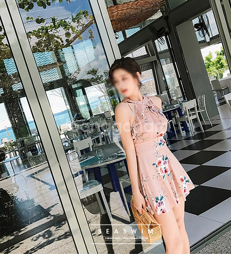 새상품 미개봉 원피수영복 홀터넥 비키니 모노키니--8