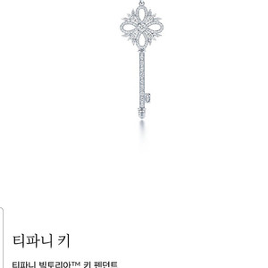 25년식 티파니 빅토리아 키 미디움 티파니 키 목걸이