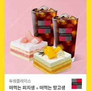 투썸플레이스 떠먹는 피치생 + 떠먹는 망고생 + 아메리카노 R2잔 세트