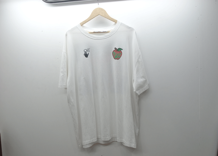 정품 오프화이트 반팔 라운드 티셔츠 XXXL