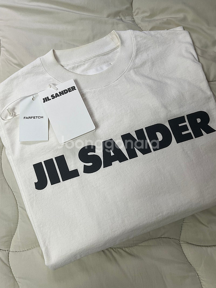 질샌더 로고 오버핏 반팔티셔츠 XS--0