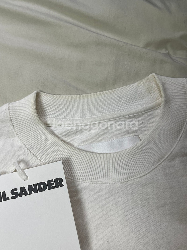 질샌더 로고 오버핏 반팔티셔츠 XS--1