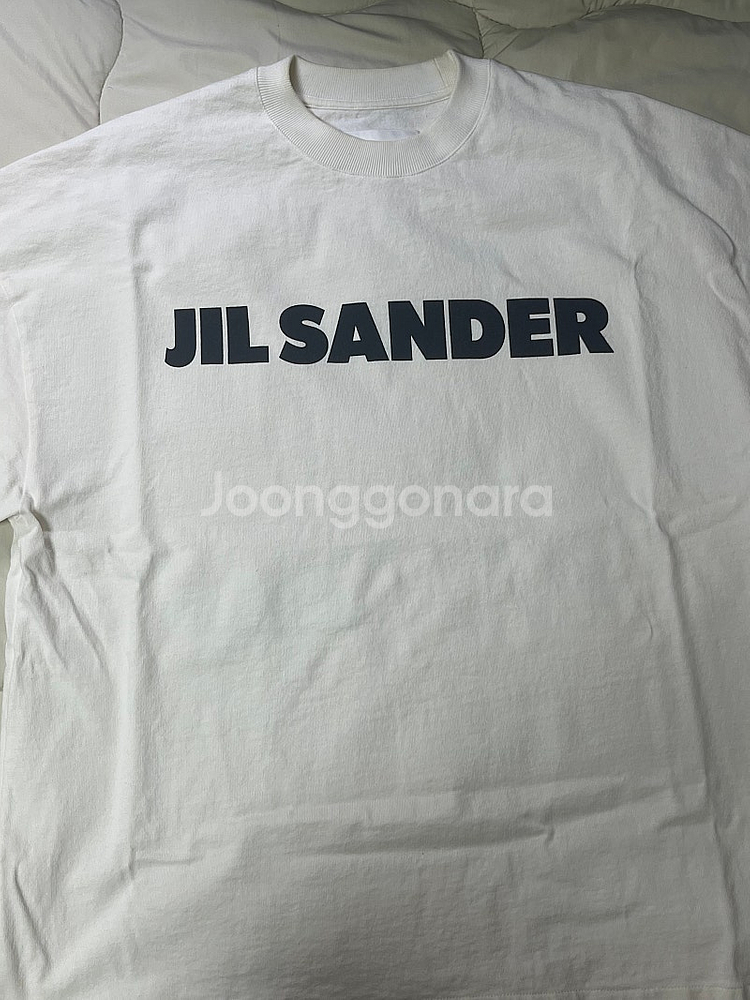 질샌더 로고 오버핏 반팔티셔츠 XS--3