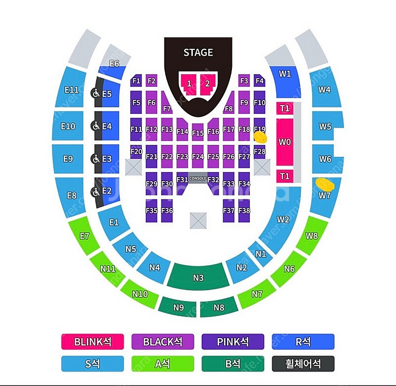 블랙핑크 콘서트 막콘 2연석. 단석--0