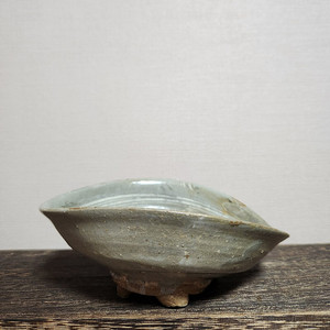 대구골동품 조선초기 분청사기 인화문 찌글이 접시