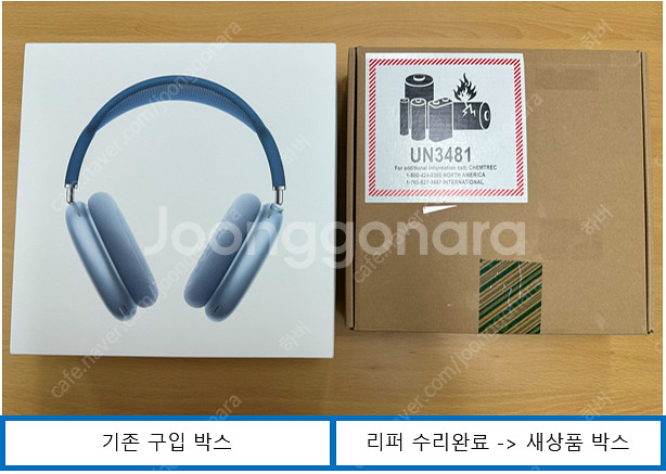 에어팟 맥스 블루 - 리퍼 새상품 팝니다 (C타입 x)--0