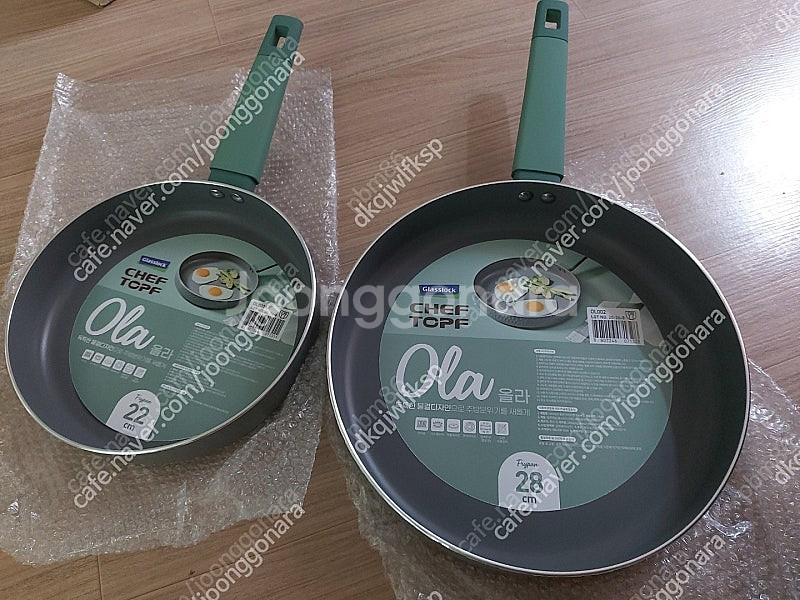 글라스락 셰프토프 올라 프라이팬 22cm+28cm 셋트...--0