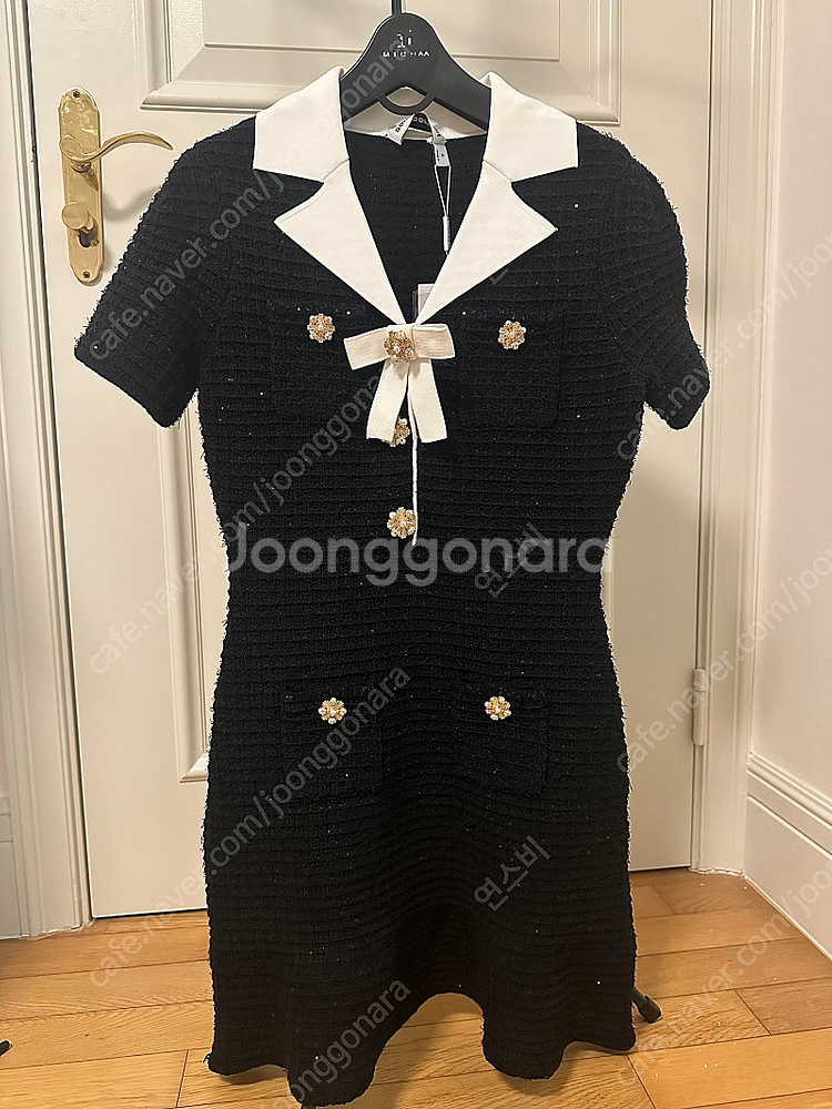 셀프포트레이트 블랙 보우 원피스--0