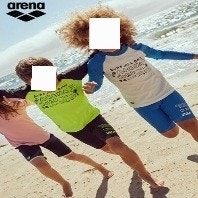 아레나 히로 그래픽 비치 세트 래쉬가드 블루 130 판...--7