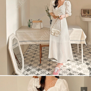리리앤코 셔링 롱원피스 화이트 55-66 15000원