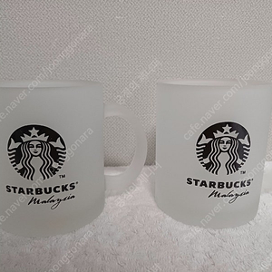스타벅스 말레이시아 불투명 유리 머그컵 355ml
