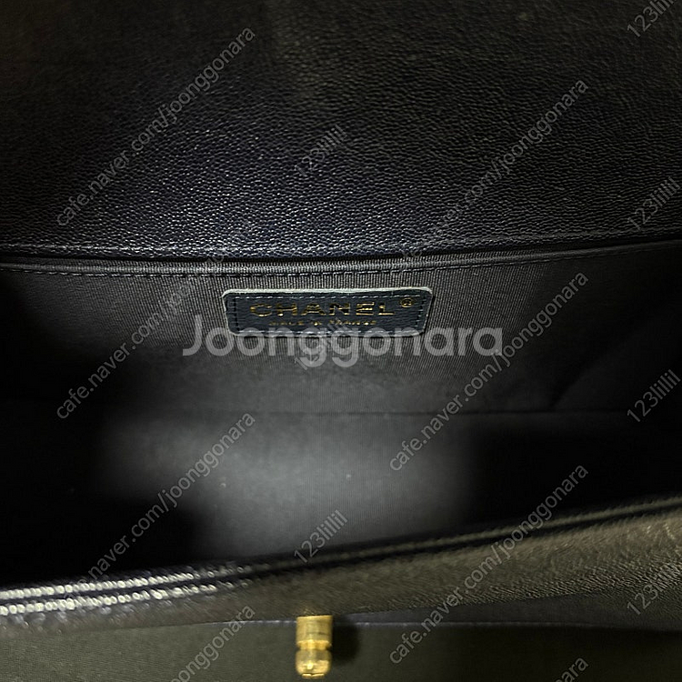 샤넬 보이백 미듐 캐비어 다크네이비 엔틱금장 백화점구매...--9