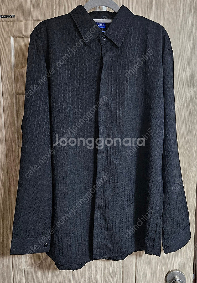 남성용 긴팔 블랙 셔츠 택있는 새상품--3