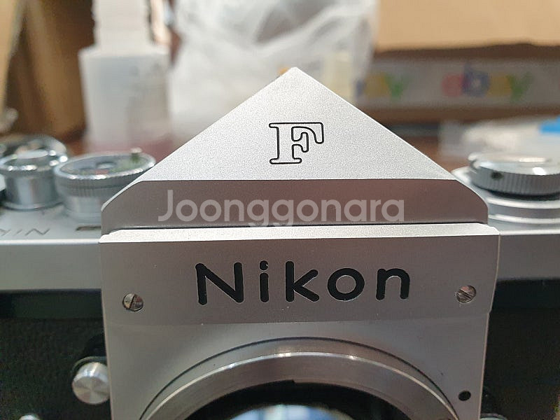 니콘 nikon F 삼각뿔 실버 필름카메라 (파인더 정...--1