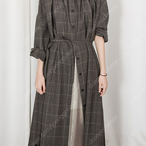 베르데오시도 울 원피스 S Olivia Coat Dress (French Ash Brown) (택포)