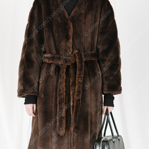 베르데오시도 페이크 밍크퍼 코트 M Robe Coat (택포)