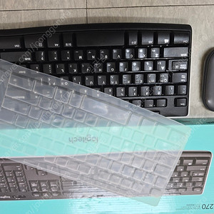 (급처) 로지텍 키보드 K270(키보드 커버 포함)+페블마우스입니다.(금액추가내림)
