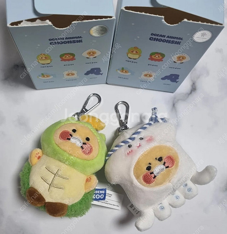 카카오 춘식이 해양동물 키링인형 - 거북이, 오징어 일...--0