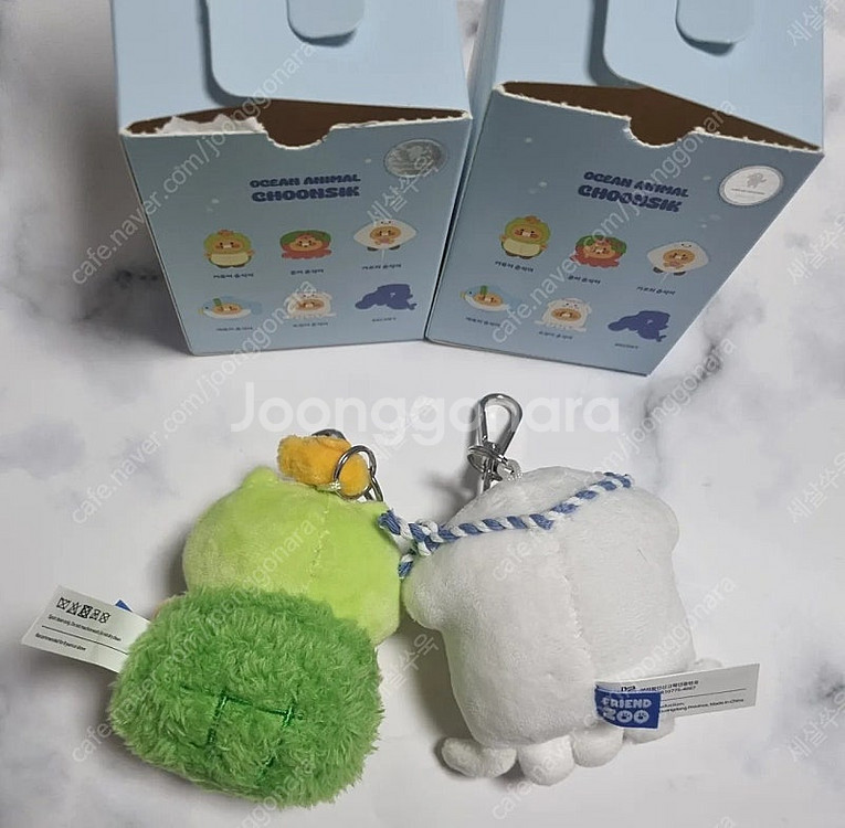 카카오 춘식이 해양동물 키링인형 - 거북이, 오징어 일...--1