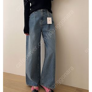 리앙쥬 뉴 핀턱 와이드 데님 s