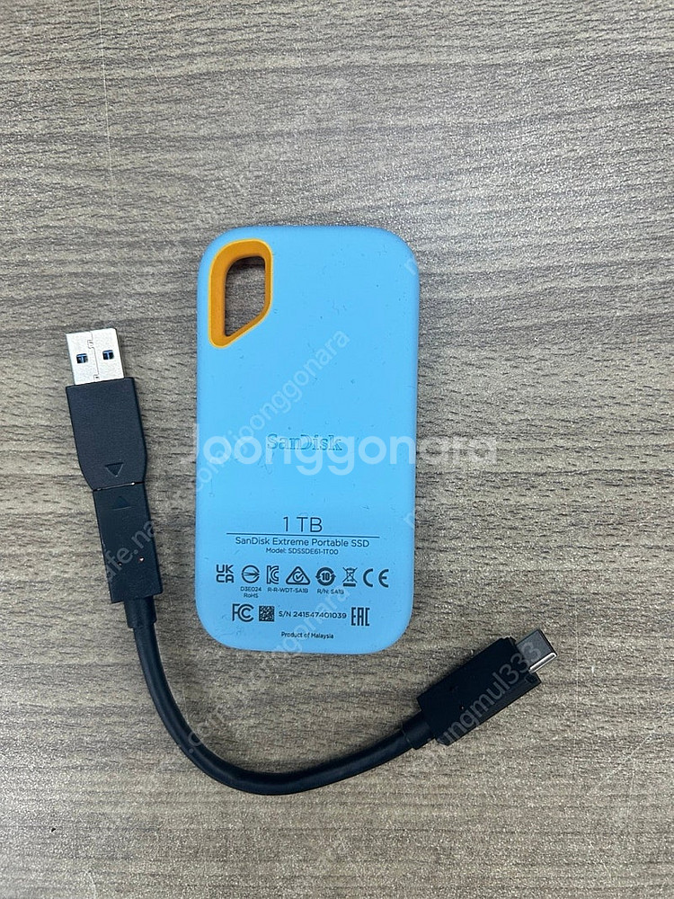샌디스크 E61 1TB 익스트림포터블 외장 SSD 블랙...--1