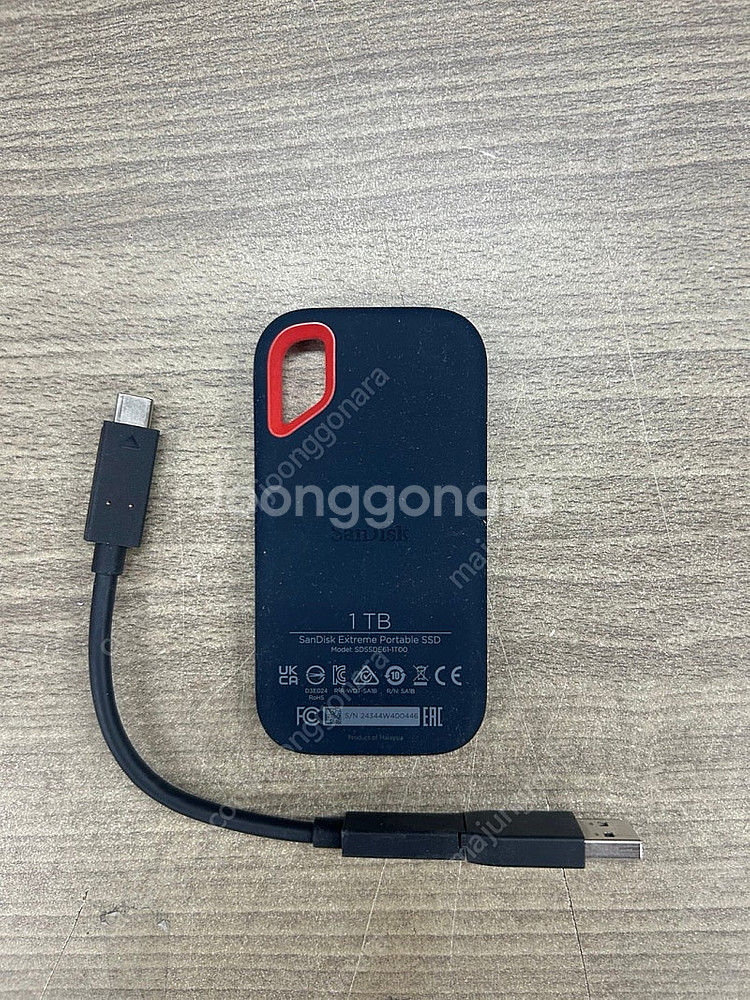 샌디스크 E61 1TB 익스트림포터블 외장 SSD 블랙...--3