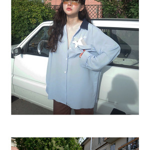(단하루 파격할인!!)프레클[exclusive] bowling shirt in blue새상품 (우체국택배 당일발송가능) 택포