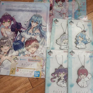 홀로라이브 제일복권 웨딩드레스 라스트원 일러스트 북렛 + 러버참4종 세트