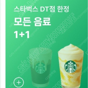 스타벅스 스벅 DT점 모든 음료 1+1 쿠폰