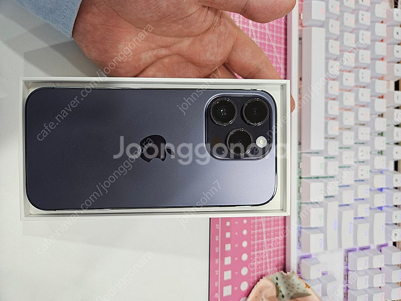 애플 아이폰 14프로 256 퍼플 배터리 100% 신품...--6