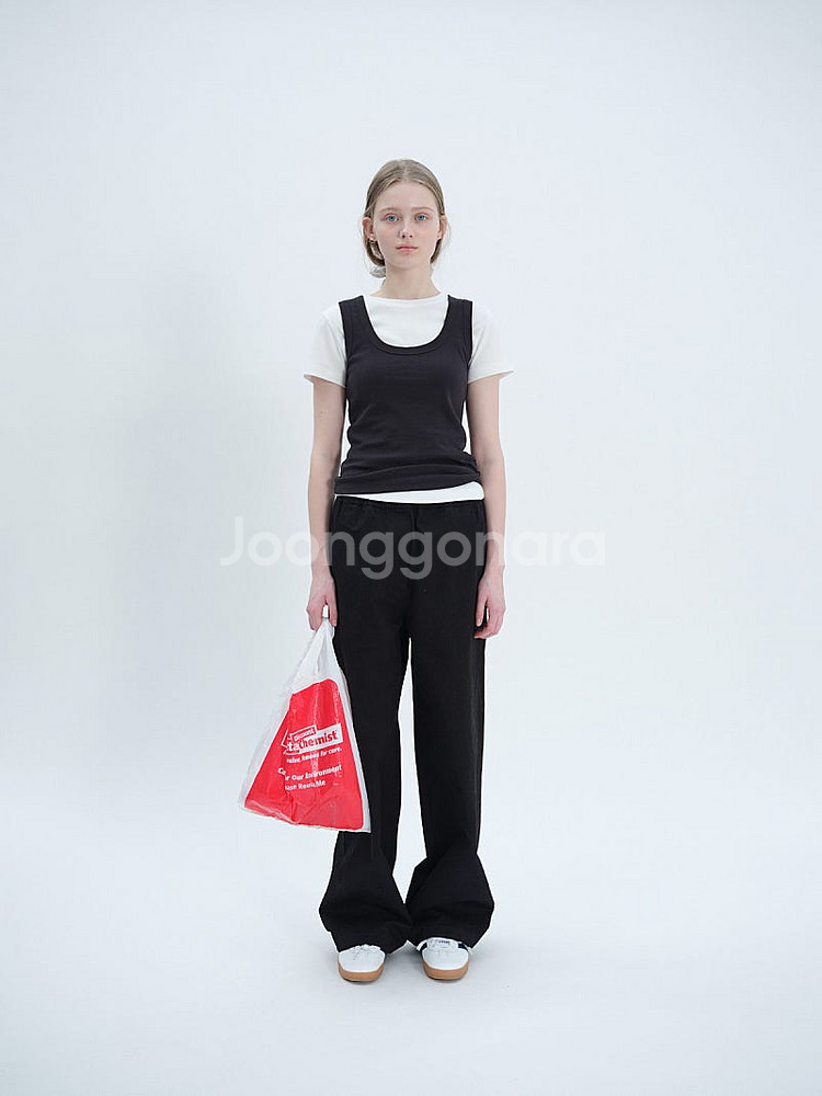 텍토 팬츠 블랙 새상품 Pawpaw wide pants...--1