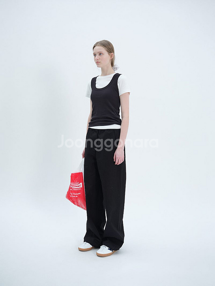 텍토 팬츠 블랙 새상품 Pawpaw wide pants...--2