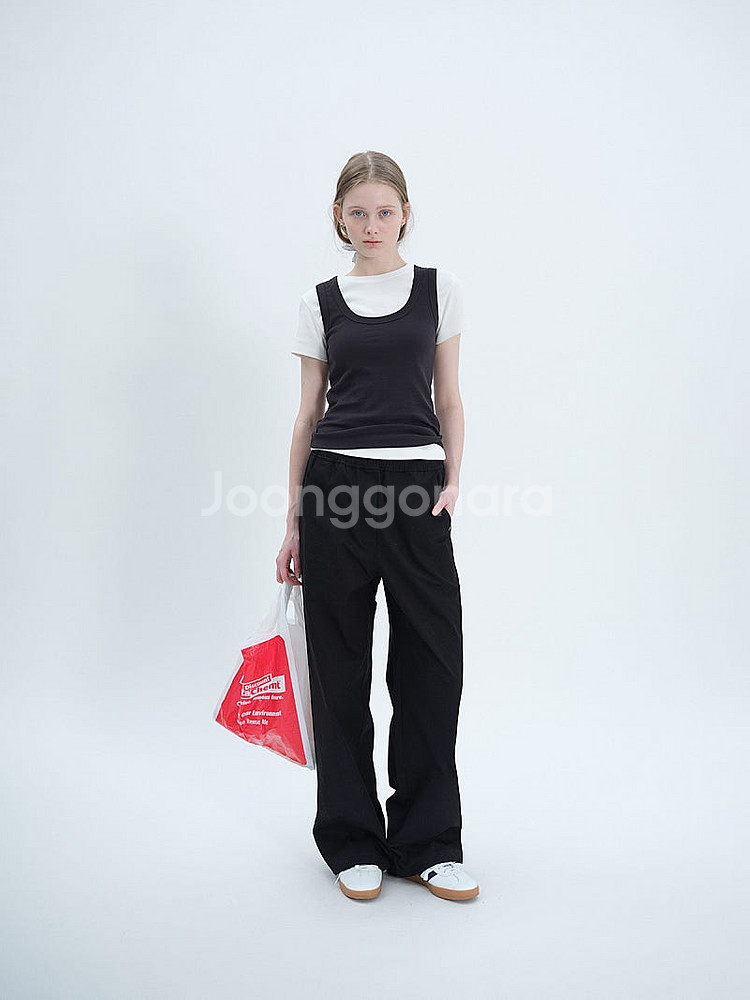텍토 팬츠 블랙 새상품 Pawpaw wide pants...--5