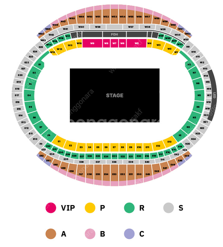칸예 콘서트 7월26일(토) 지정석P E5구역 1열 2--1