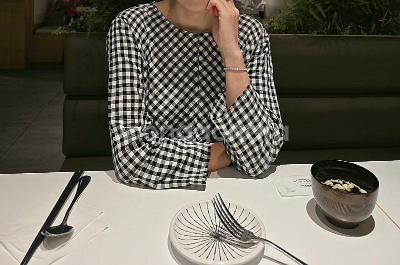자라깅엄체크블라우스--2