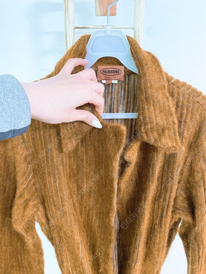 (여성90~95)미쏘니울카라오픈벨티드포켓가디건--1