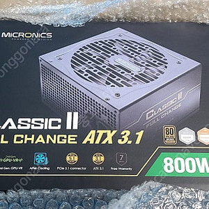 [리퍼] Micronics Classic II Full Change ATX 3.1 800 W 파워 (잔여보증남음)