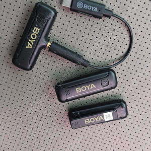 BOYA 무선마이크2개, 수신기1개 세트 판매합니다