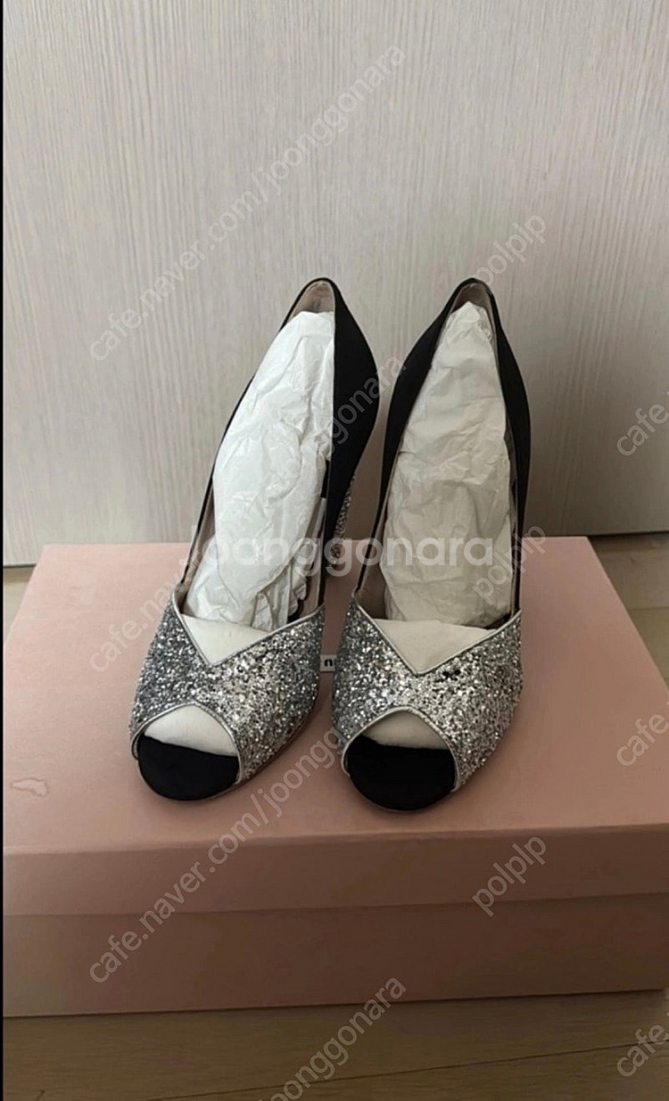 미우미우 구두 glitter pump--2