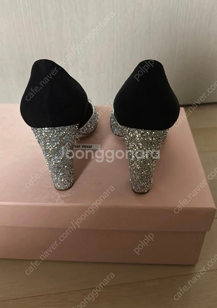 미우미우 구두 glitter pump--4