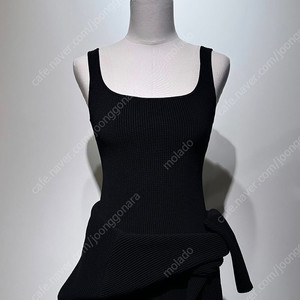 le17septembre 하이 트위스트 리브드 니트 스커트 스퀘어 탑 HIGH TWIST RIBBED KNIT SKIRT, SQUARE TOP 블랙 민트 르917 le917