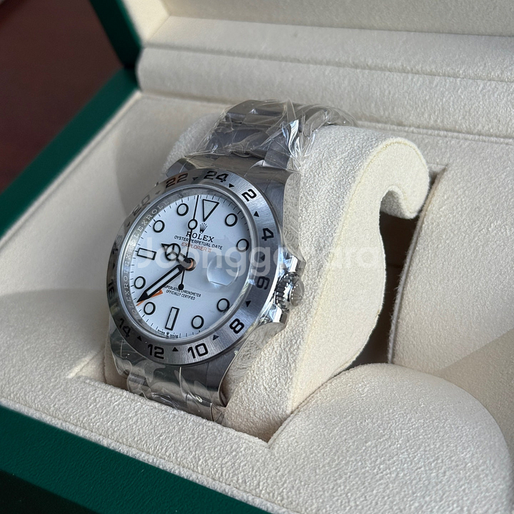 [예약금 있는 예약중] 롤렉스 익스2 폴라 226570 화이트 (2024년 풀)--6