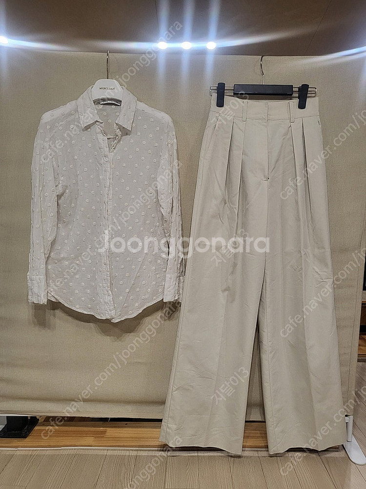sie 시에 바인 코튼턱팬츠 자라 마랑맛 셔츠 블라우스--3