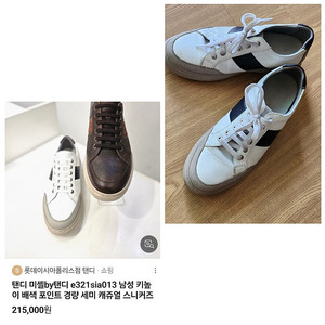 탠디남성스니커즈/255/탠디가죽화/탠디구두/남자구두255