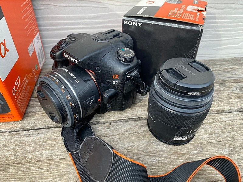 소니 A57 카메라 번들렌즈+메크로렌즈--1